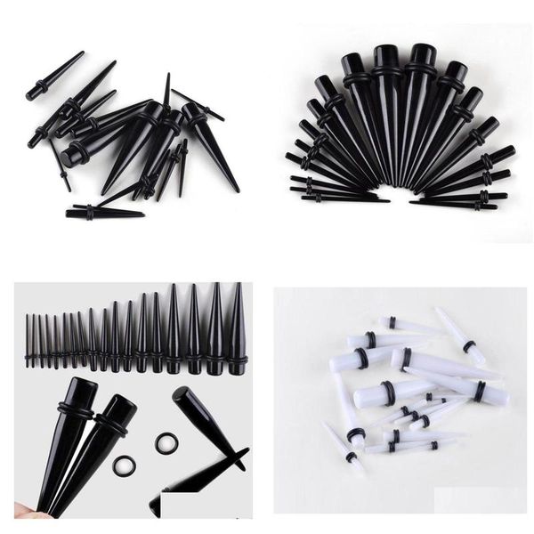 18Pcs / Set 1.610Mm Acrylique Cônes Bouchons D'oreille Jauge Kit D'étirement Pour Femmes Hommes Bijoux De Corps Punk Style Drop Delivery He Dhdxe