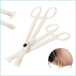 Piercingkits Wegwerppiercinggereedschap steriele sleuf round navel tang klem driehoek open plier oorneus tattoo toevoer druppel del dhqv5