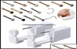 Piercingkits Tattoos Body Art Health Beauty Beauty Disposable Safe Sterile Pierce Unit For Gem Nose Studs Gun Piercer Tool Hine Ki5976267