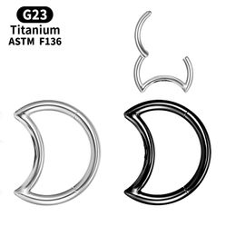 Piercing Septum Clicker nez anneau Tragus Cartilage industriel titane charnière Segment Septum Daith Helix corps bijoux accessoires