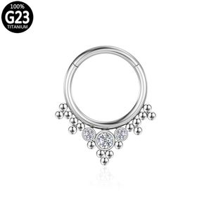 Piercing en titane pour femmes, cerceau de Septum, anneau de nez, Cartilage, G23, Labret Sexy, Helix Tragus, boucles d'oreilles, bijoux industriels