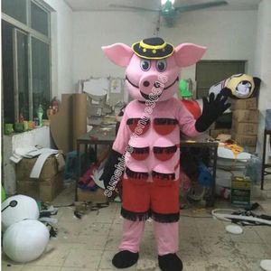 Pig Swinish Mascot Costume Cartoon de haute qualité personnage du thème carnaval adultes taille de Noël d'anniversaire de Noël tenue de fantaisie