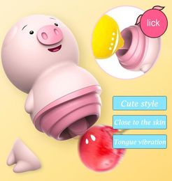 Piggy Sucking Vibrator Clit Sucker Clitoris Stimulator masturbator Dildo Nipple Tongue Oral Toys for Adults Sex Woman MX2004227265799