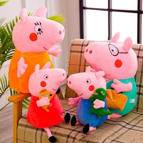 Piglet Toy de peluche Peggy Doll George Doll Children Pink Cloth Doll Children Playmates Regalos de vacaciones al por mayor