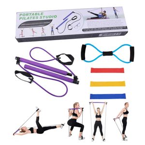 Banda de resistencia para ejercicio de Pilates, Kit reformador de barra de Yoga, barra de Fitness, gimnasio en casa, entrenamiento corporal Total H1026