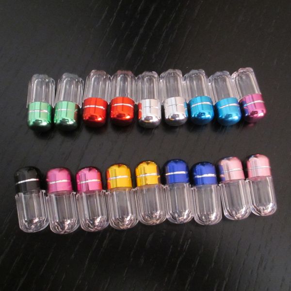 Bouteille de pilule clair vide portable épaissir les bouteilles en plastique étui à capsules avec bouchon à vis coloré porte-pilule conteneur de stockageDH9347