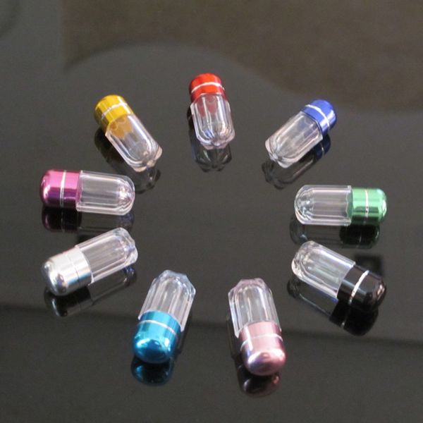 Pilule Bouteille Transparent Vide Portable Épaissir Bouteilles En Plastique Réutiliser Capsule Cas Coloré Bouchon À Vis Pilules Titulaire Conteneur De Stockage CG0176