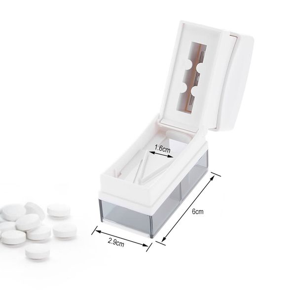 Pill Cutter Spliter Médication Tablet Diviseur Médecine Conteneur Organisateur Boîte de rangement