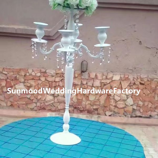 Piliers supports fleurs/vases en cristal décoratifs/centres de table pour table de mariage pas cher