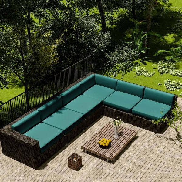 Almohada 1 Juego Sofá Jardín al aire libre Cubierta interior Silla Reemplazo