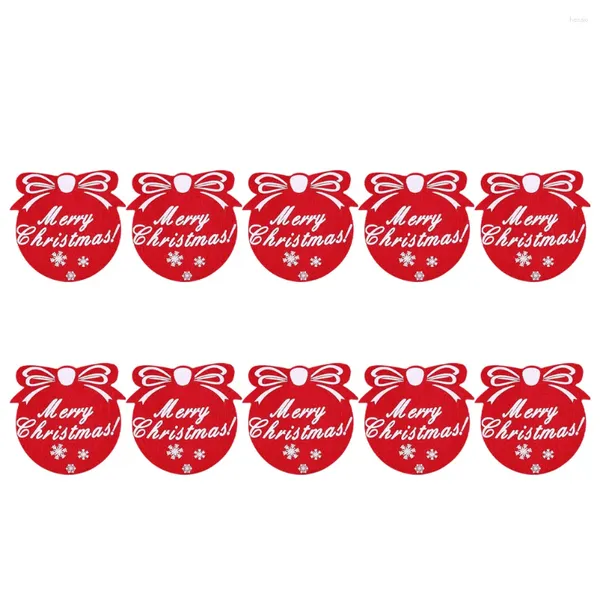 Oreiller 10 pcs Ornement de Noël Comeurs de Noël Coupage d'eau Mat à chaleur résistante au pavé de bol rouge