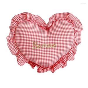 Kussen 10 stijlen Love Heart Shape Girl katoen vulling ruches kussens voor bedbank thuis kinderen 40x45cm 0,5 kg