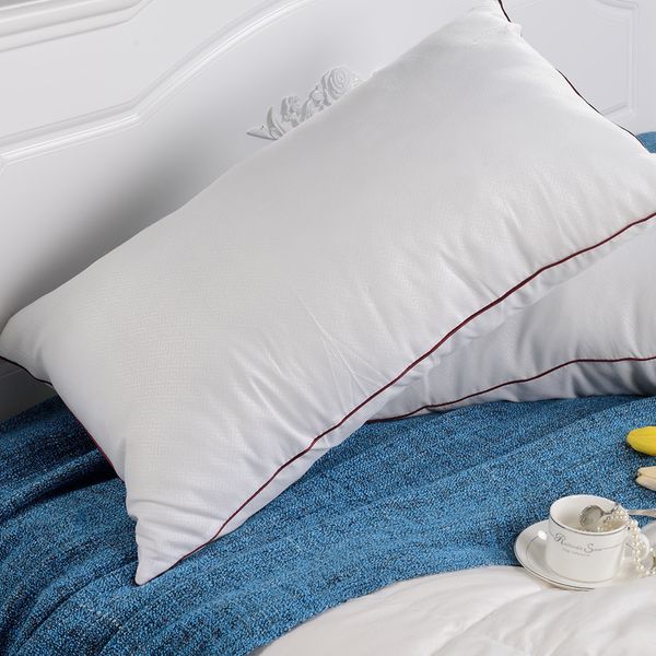 Almohada 100% algodón almohada ropa de cama almohada 42 * 70 45 * 72 funda de edredón de lavado espuma viscoelástica blanca núcleo de asistencia para dormir 230406