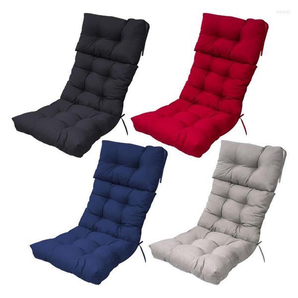 Oreiller 130 cm x 50 cm extérieur jardin à bascule chaise longue dossier haut coussin de siège épais soleil tatami transat tapis