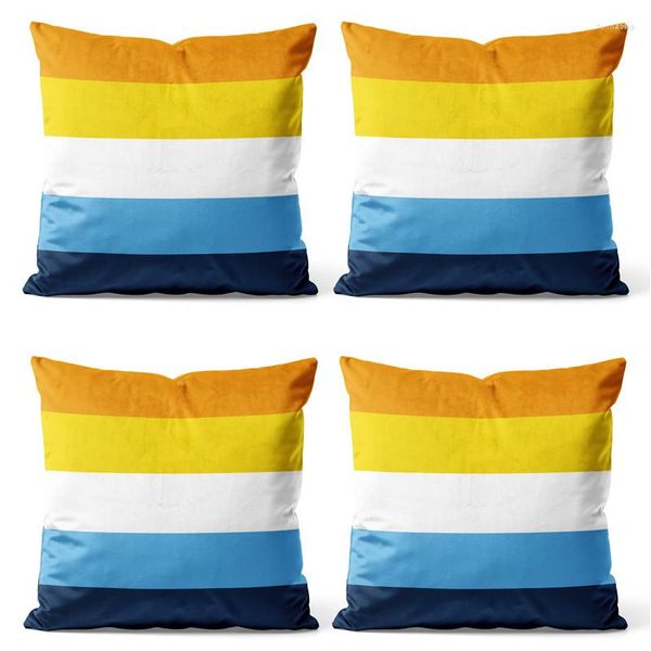 Almohada 18 '' x conjunto de 4 aroace orgullo bandera aromantic asexual square cubre fundas de almohadas de 45 cm