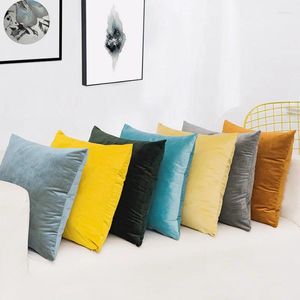 Oreiller 18 pouces Velvet Square Throw Covers Mold for Living Room Bedroom Canapa Couch Coup Car Étui décoratif