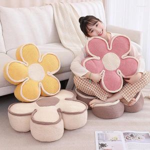 Almohada 1pc asiento de girasol creativo planta planta de algodón relleno de algodón rosa beige flor regalo de San Valentín