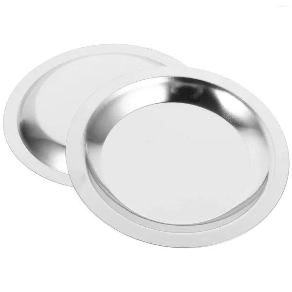 Oreiller 2 pièces sous-verres en acier inoxydable pour bouteilles table à manger ronde tasse à thé mini