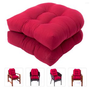 Oreiller 2 pièces en forme de U coussins de siège en osier chaise S mobilier d'extérieur polyester souple décorer salle à manger