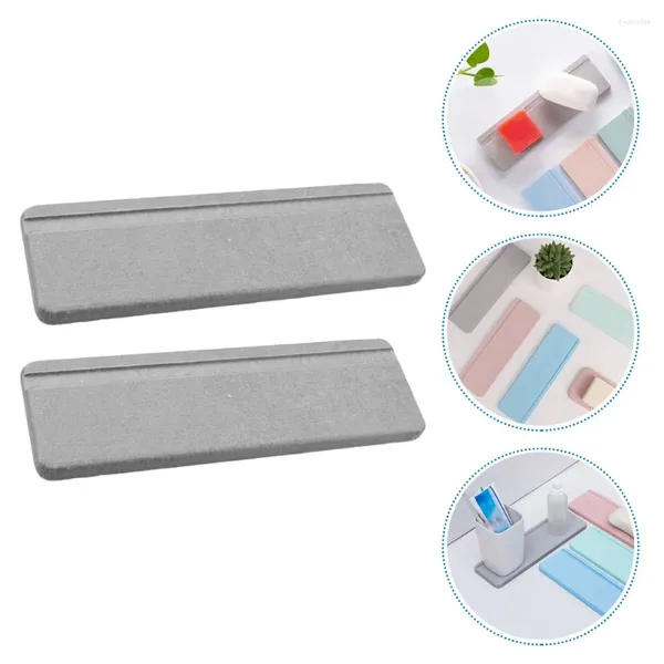 Almohada 2 PCS Wash Mat Dish Dispensador de jabón con soporte de esponja Taza de lavabo de baño de secado rápido antideslizante