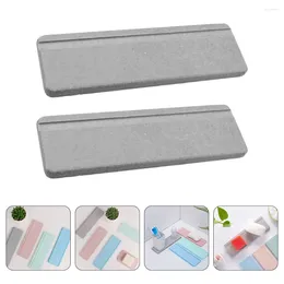 Oreiller 2 pièces tapis de lavage porte-savon tampon antidérapant pour tasses de bain de bouche vaisselle bureau lavabo absorbant diatomite évier polyvalent