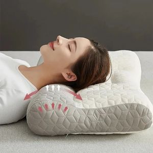 Almohada 20% de látex para dormir Ventilato blando Domorable de caucho natural Cervical para ayudar a dormir Home EL 231205