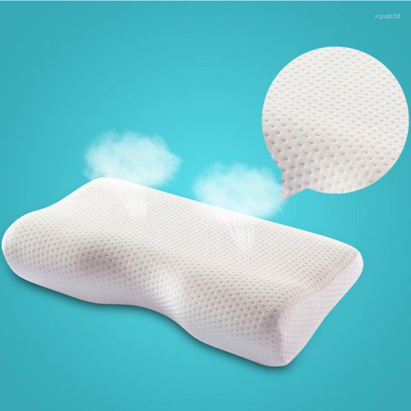 Almohada 2023 Espuma viscoelástica de alta calidad Cuello ortopédico Masajeador suave Fibra Rebote lento Viaje Cuidado de la salud cervical