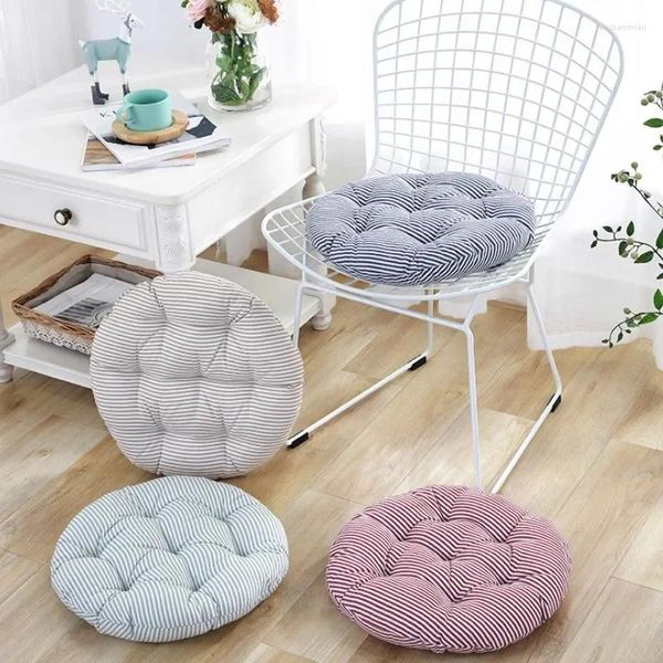 Pillow 2023 Stripe Garden Patio Seat Round Chair Pad Home Floor 22 pulgadas Ventana Throw Pillows Interior/Exterior