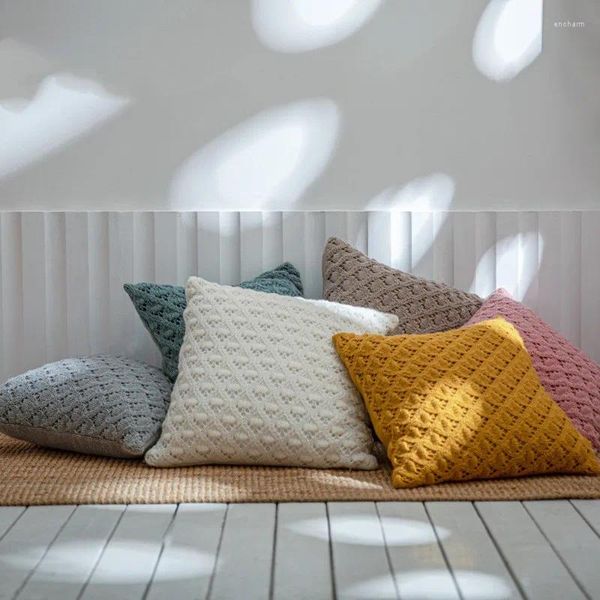 Almohada 2024 cubierta acrílica 45 45 cm fundas de almohada año sofá decorativo funda de coche cojines textiles regalos de navidad