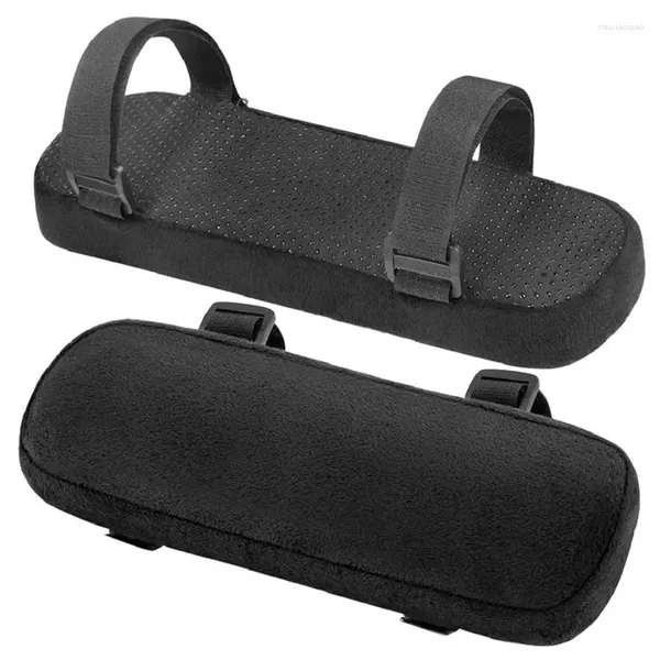 Almohada 2 unids almohadilla de reposabrazos negro ajustable gancho bucle cierre codo memoria espuma brazo silla cubiertas