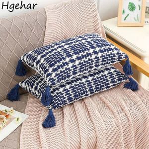 Kussen 30x50 cm Decoratieve Kussens Cover Voor Sofa Huishoudelijke Woonkamer Gooi Protector Kwastje Retro Plaid Kussensloop home Decor