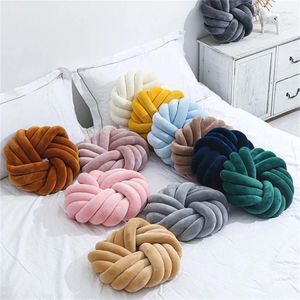 Kussen 35 cm Noordse knoop zachte ring handgemaakte geweven mat sferische poppen speelgoed pography props home decor sofa