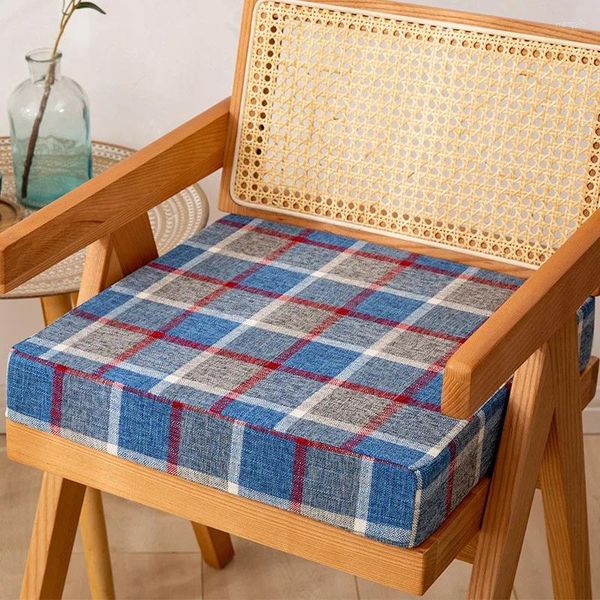 Almohada 35D Duro Esponja de alta densidad Sofá Patrón de verificación Estera de ventana Extraíble y lavable Tatami Silla Espesor 3-8 cm