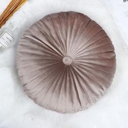 Kussen 35x35 cm ronde bank vaste kleur fluweel pouf tatami raammat pompoenvormige pp katoenen zitkussen zachte lumbale stoel