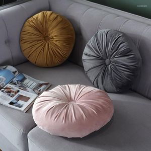 Oreiller 38x38cm Pouf rond Tatami oreillers décoratifs pour canapé S avec remplissage siège souple coussin décor à la maison