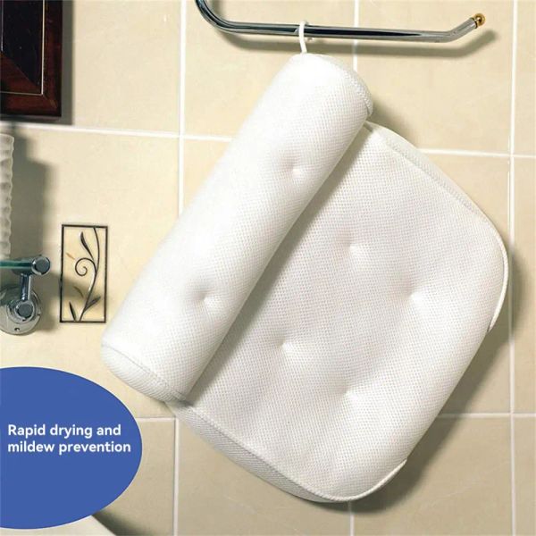 Oreiller 3d baignoire oreiller chimique fibre adultes rectangulaires élastiques doux outils de salle de bain baignoire