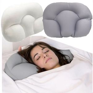 Pillow 3D Cloud Neck Sleeping Pillow Multi functional Egg Sleeper Omnidirectional Orthodontic Neck Pillow Soft foam Pad Body Massager Health 230406