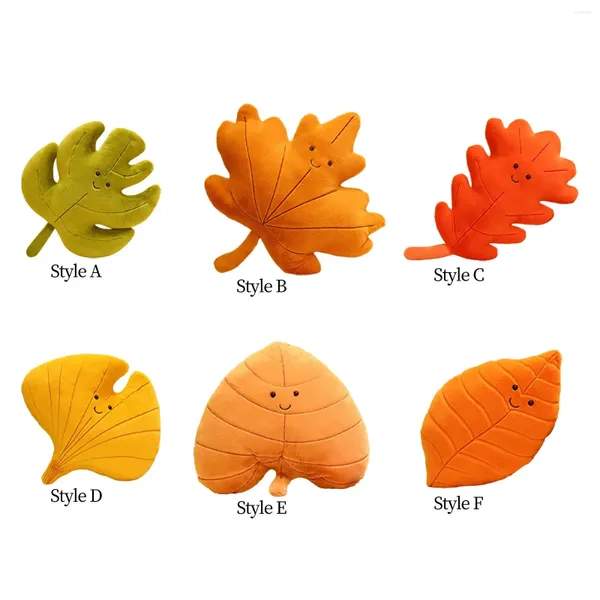 Oreiller 3d feuilles en peluche.