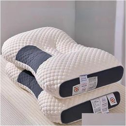 Oreiller 3D Spa Mas La partition aide à dormir et à protéger le cou en tricot en tricot lit 230406 Drop livraison de maison Textiles de jardin