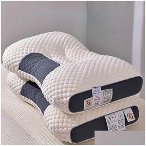 Pillow 3D Spa Mas Partition To Help Sleep And Protect The Neck Knitted Cotton Bedding 230711 Drop Delivery Home Garden Textiles Suppl Dhukj