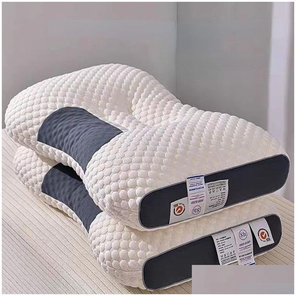 Oreiller 3D Spa Mas Partition pour aider à dormir et à protéger le cou Literie en coton tricoté 230711 Drop Delivery Home Garden Textiles Suppl Dhukj