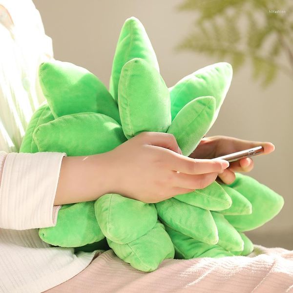 Almohada 3D Planta suculenta Hogar Decorativo Cactus Piso Poliéster 60 Visón de punto