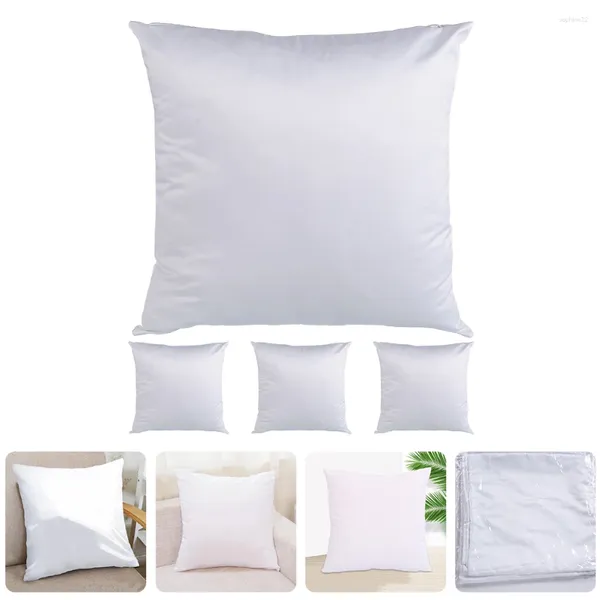 Almohada 4 PCS Acentos para el hogar Decoración en blanco Funda de almohada en blanco Cubiertas en blanco DIY Cajas de sublimación de doble cara Sofá blanco