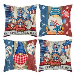 Oreiller 4 PCS Set Lovely Nwarf Doll Match thelowscases Independence Day Covers for Home Canapa Decorative Linn
