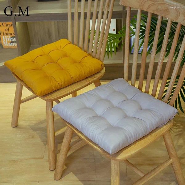 Oreiller 40x40cm couleur de couleur unie décontractée tissu brossé chaise carrée s chaise moderne simple de siège en peluche moderne