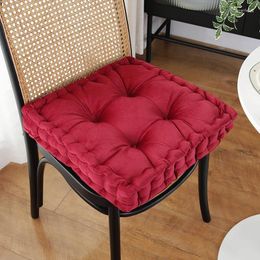 Oreiller 40x40 cm couleur unie carré velours chaise siège canapé tapis de voiture maison Tatami chaises de cuisine coussin d'assise oreillers décor