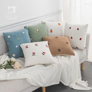Pillow 45 Modern Home Sofabezug, Plüsch, bestickte Bezüge, dekorativ, bequem, türkisfarbenes Dekor