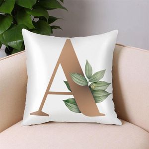 Kussen 45 cm Botanisch Engels 26 Letter Cover alfabetnaam Combinatie Huisbank Slaapkamer EL Pillowcase