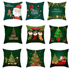 Kussen 45x45cm Couch Cover Year Santa Claus Xmas Tree Covers For Home Decor Merry Christmas Decoratie