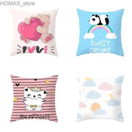 Oreiller 45x45cm CARTOON CARIAGE ANIMAUX ANIMAUX ÉTAUCHE CAT CAT CALAP SOFA